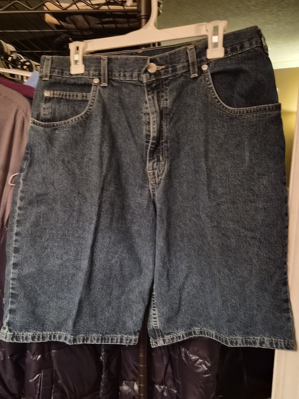Faded Glory Dark Blue Men's Size 34 Denim Jean Shorts